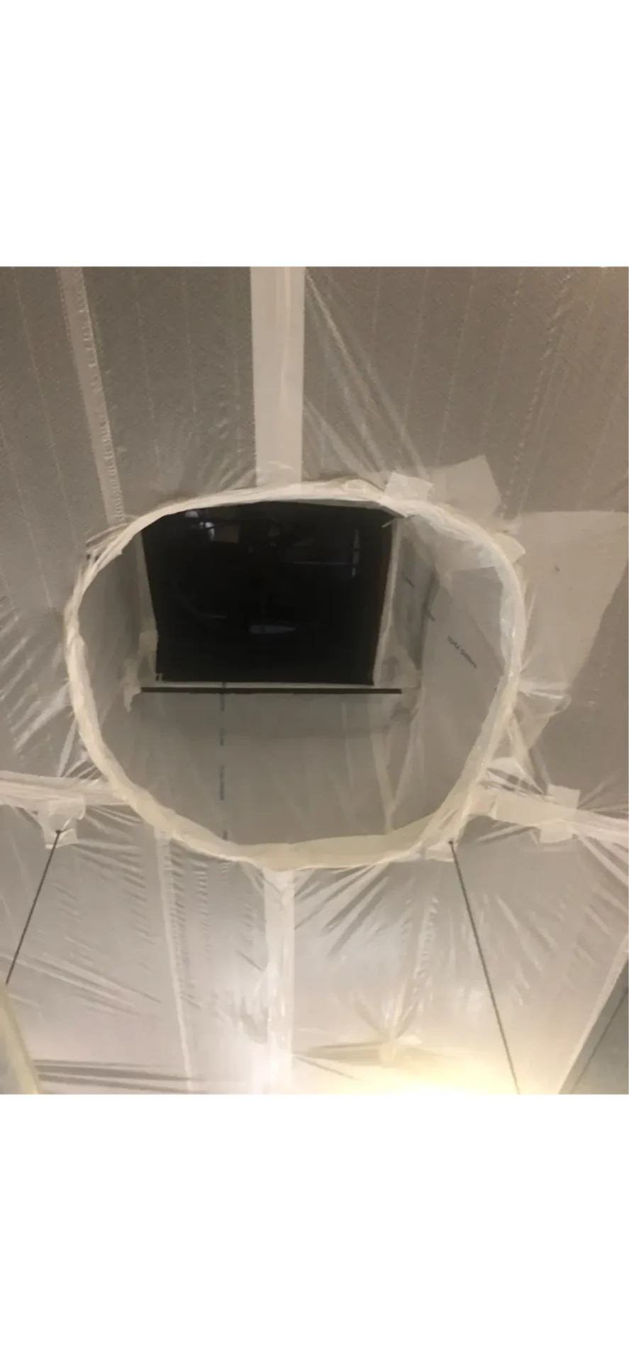 Ventilation for temporary suspended ceiling covers