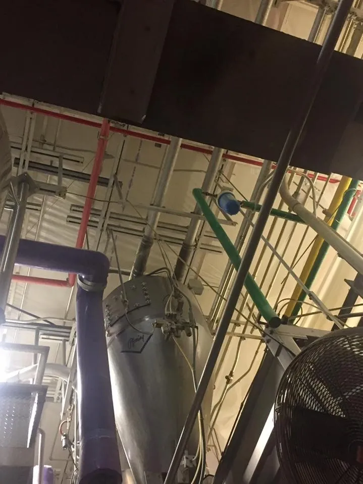 Pipes near temporary suspended ceiling covers